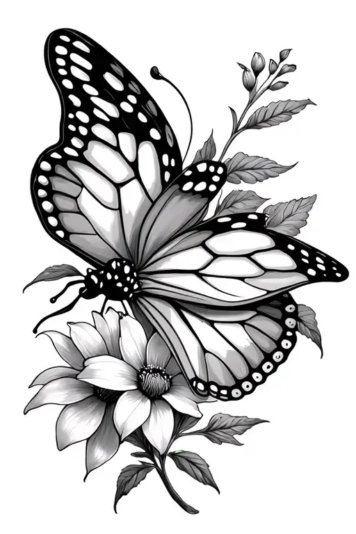 Birth Flowers In Shape Of Butterfly