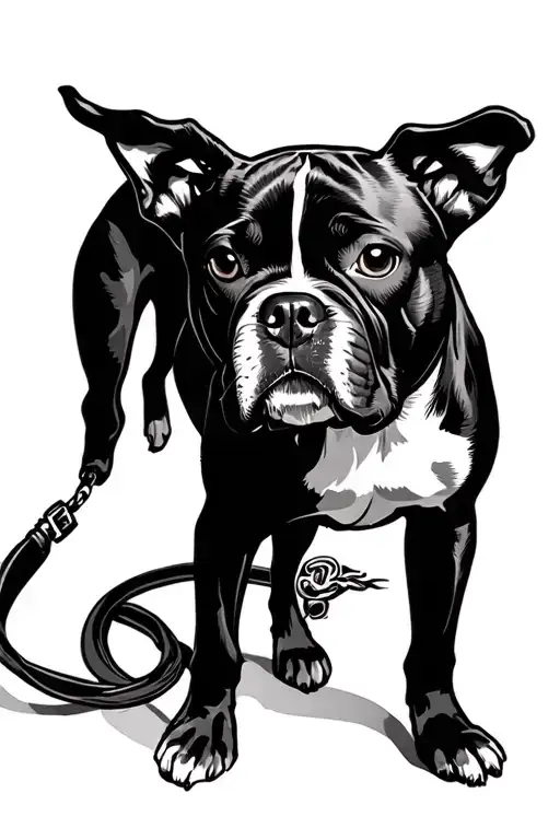 The Greek Mythology Carachter Hekor Walkong A Boxer Dog On A Leash