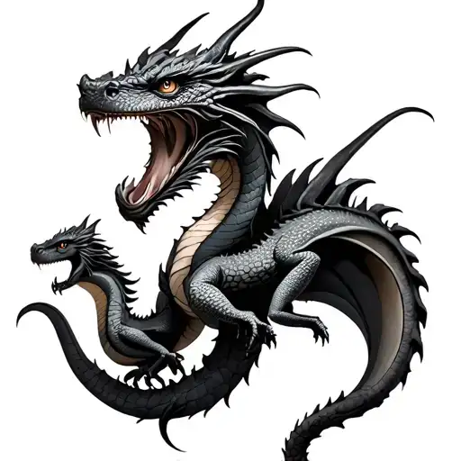 Mother And Baby Dragon