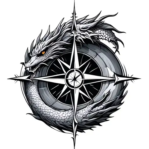 Dragon Compass Rose