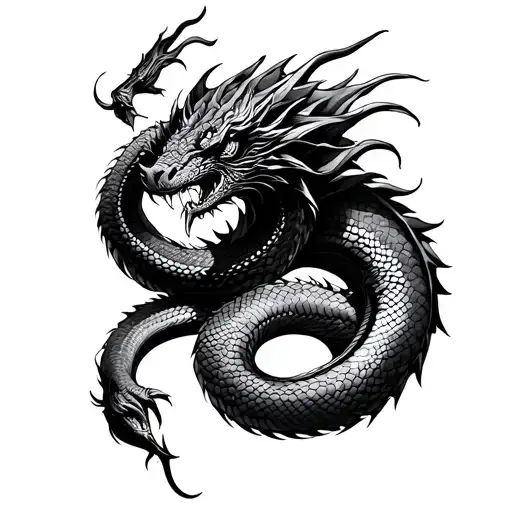 Dragon Snake Tattoo Sleeve