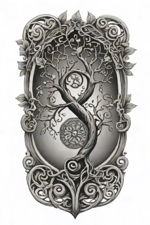 The Tree Of Life Inside A Treble Clef Intertwined