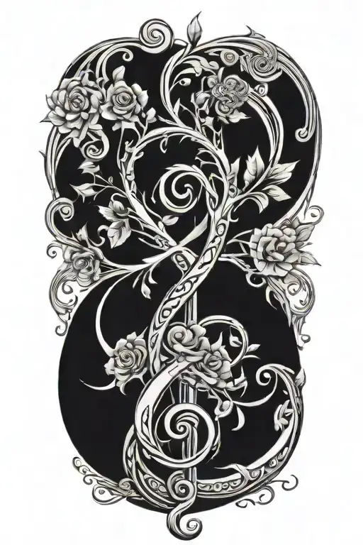 The Tree Of Life Inside A Treble Clef Intertwined