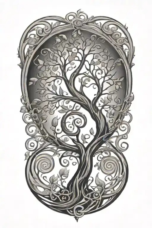 The Tree Of Life Inside A Treble Clef Intertwined