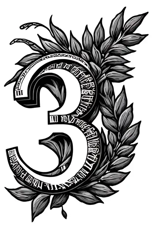 3 Roman Numeral Birthdays With Laurel Wreath