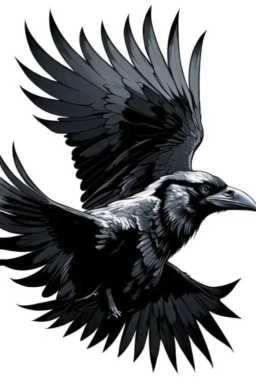 Raven Flying