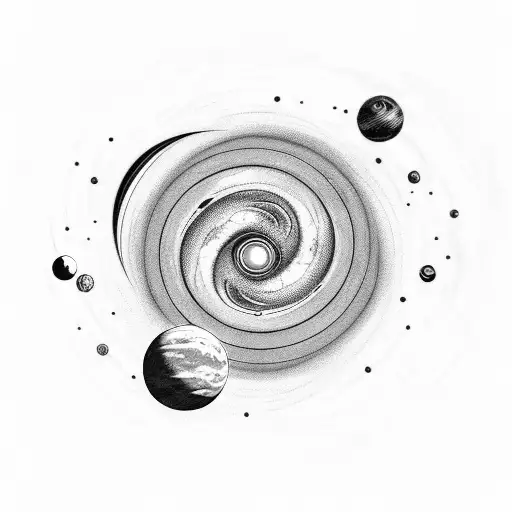 Galaxy With Planets And Aliens