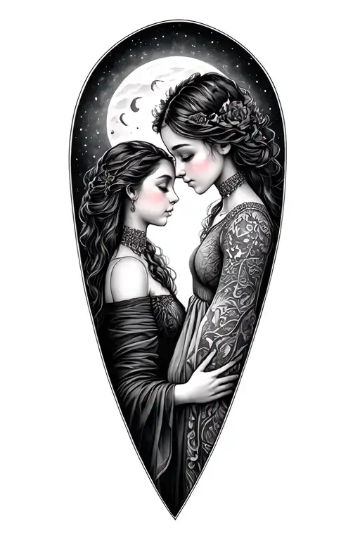 Knelling Night With Daughters Name Written