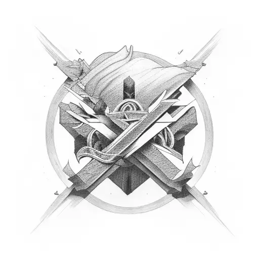 The Words Pain Is Temporary Blended Into Cross