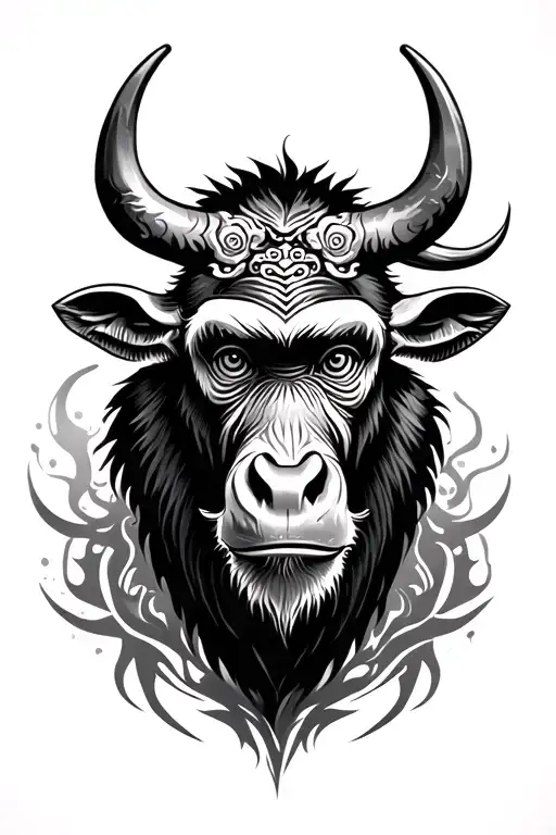 Chinese Ox And Monkey Face Morphing