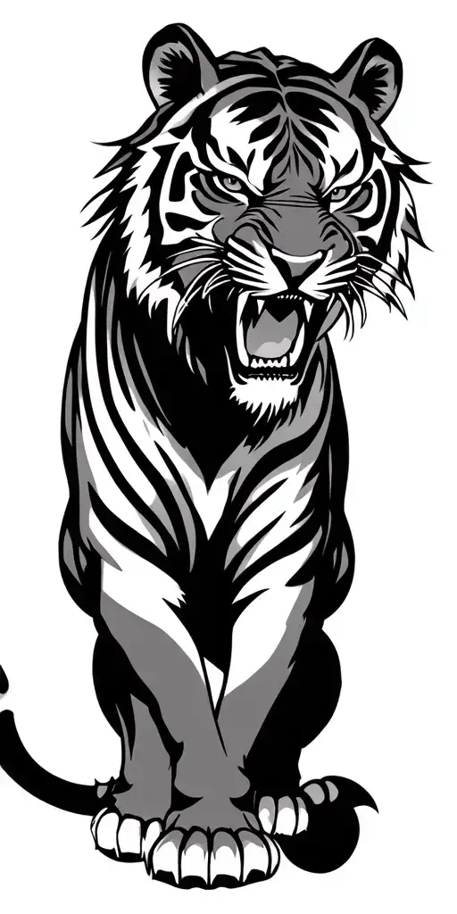 Angry Tiger With Hooves