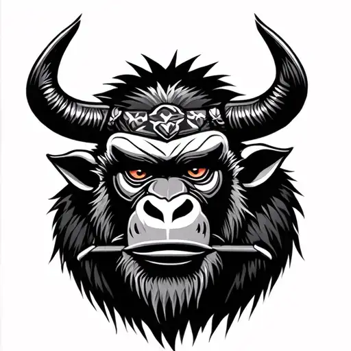 Ox And Monkey Samurai Mask
