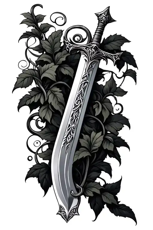 Sword Sorrounded By Vines