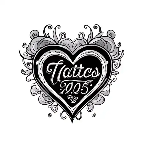 Hearts Link With Kids Names And Dates