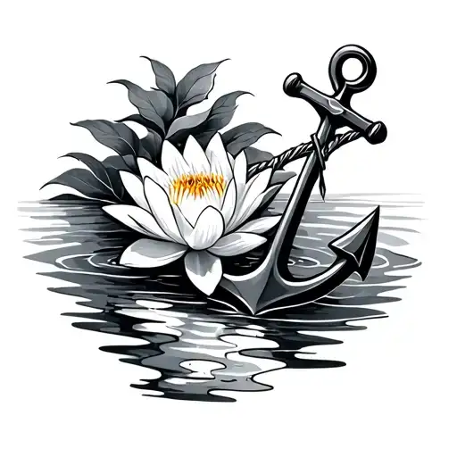 Anchor And Water Lily