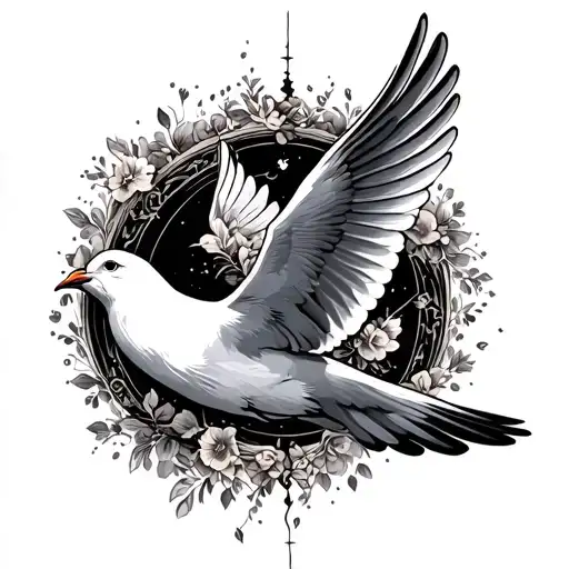 Dove Flying To Heaven