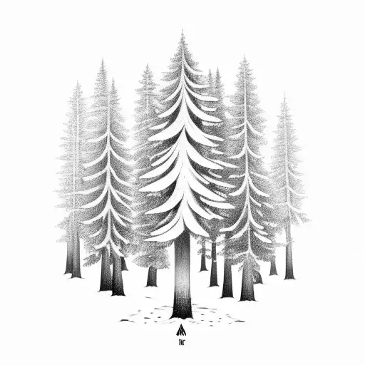 Pine Trees With Book Quotes