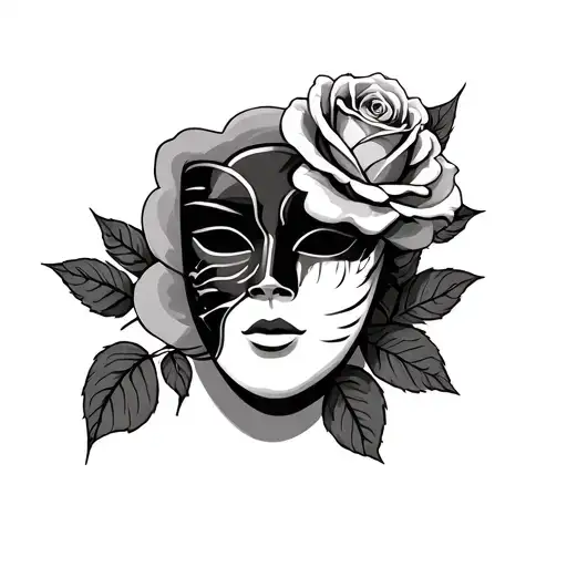 Mask And Rose
