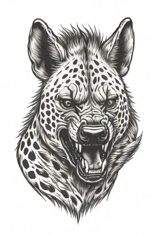 Hyena Head Smile Face