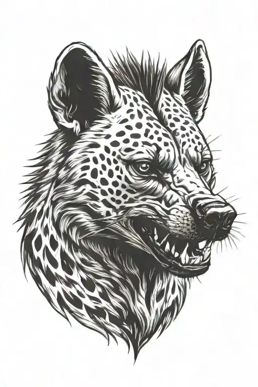 Hyena Head Evil Face