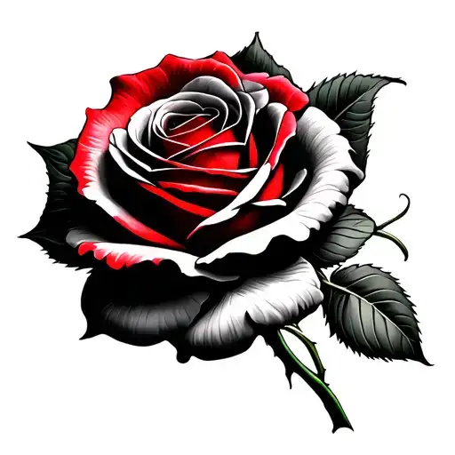 Red And Black Rose