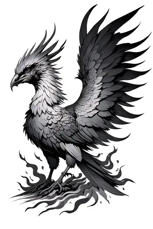 Un Phoenix Rising From The Ashes Symbolizing Overcoming