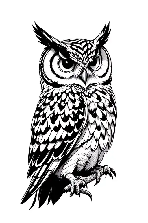 Owl Infinity Patterns Lines