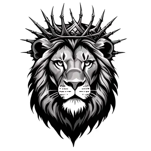 Lion With Thorn Crown