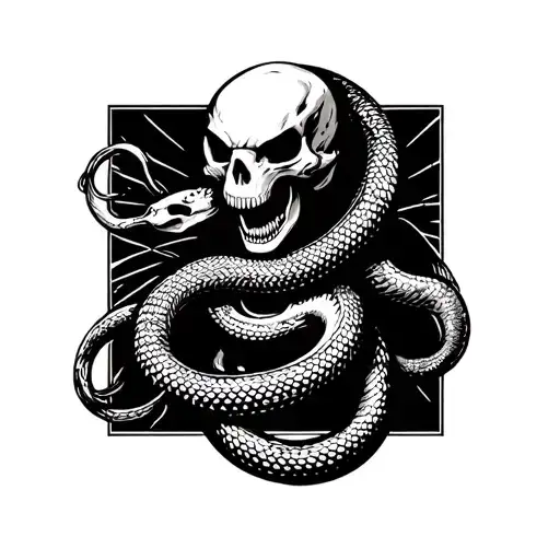 Death Snake Going Down The Arm