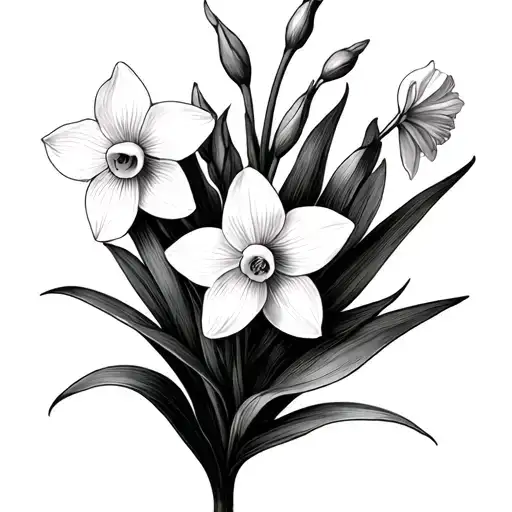 Lilly Of The Valley And Narcissus Flower Little