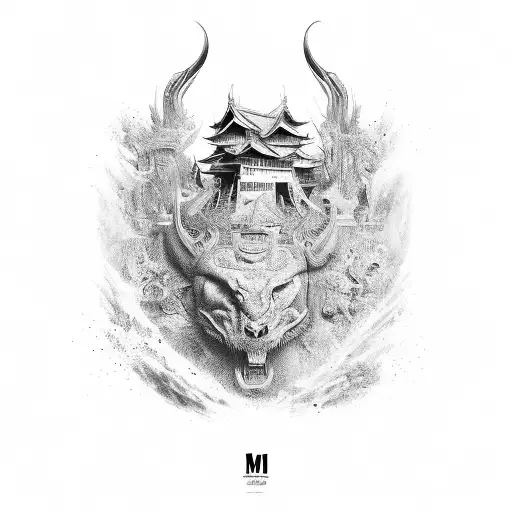 Full Back Samourai Cover With Japanese Theme