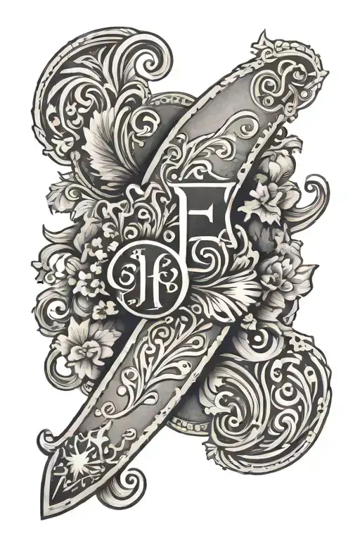 Western Tooled Leather Half Sleeve Featuring A Cattle Ear Tag With The Letter F And An Outline Of Wv