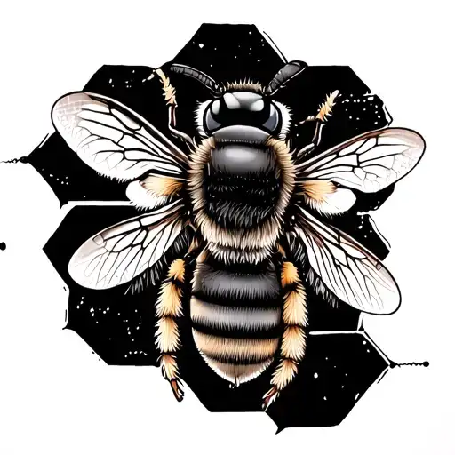 Bee And Honeycomb