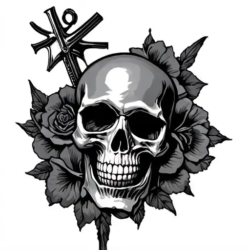 Guns N Roses Cross Skull