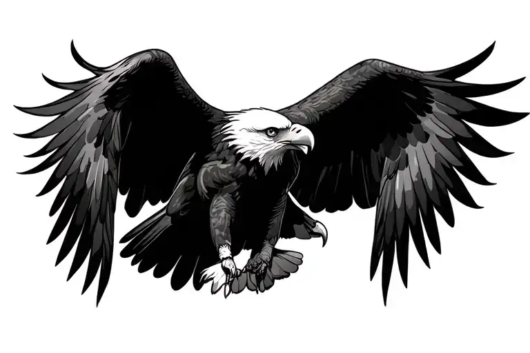 American Bald Eagle Flying