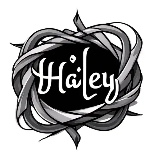 Hailey Name In Arabic Intertwined