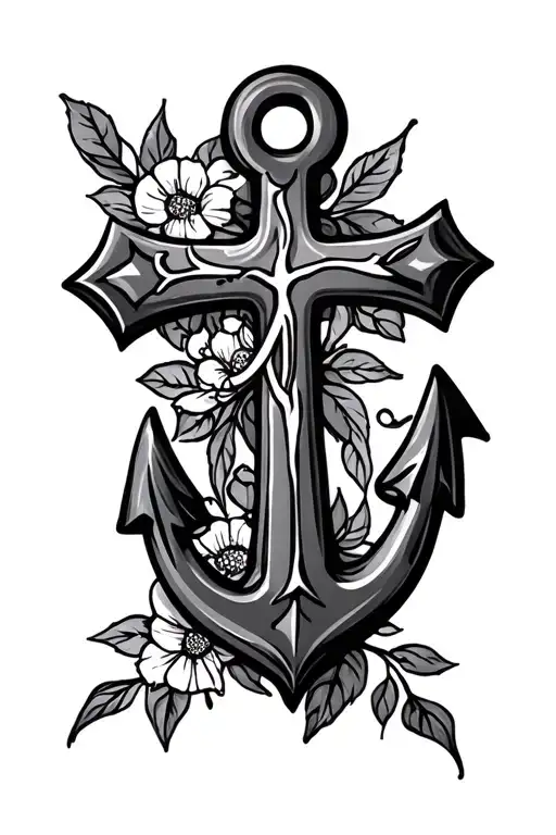 Feminine Cross Anchor