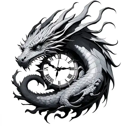 Harmonic Convergence Dragon And Time