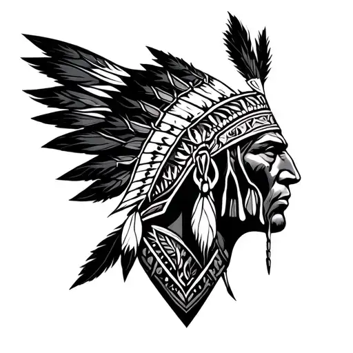 Native American Warrior Pattern Strength Honor Nobility Mysterious Nature