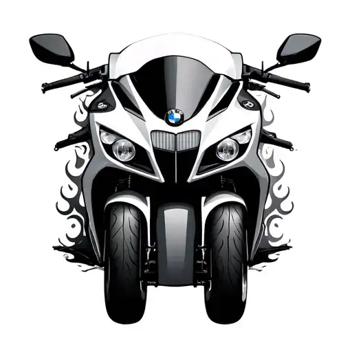 Moto 1250 Bmw Car Front Flames