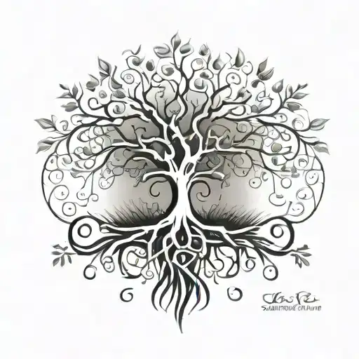 Tree Of Life With The Letter L And M Incorporated