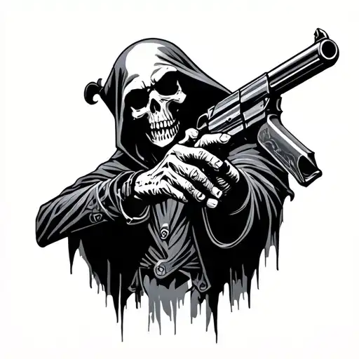Grim Reaper With Gun