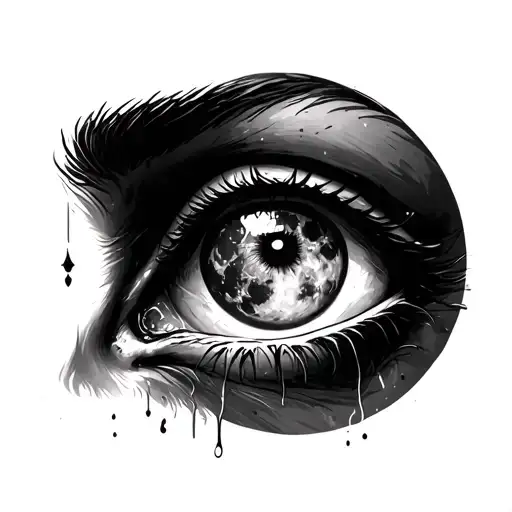 Full Moon Crying Eyes