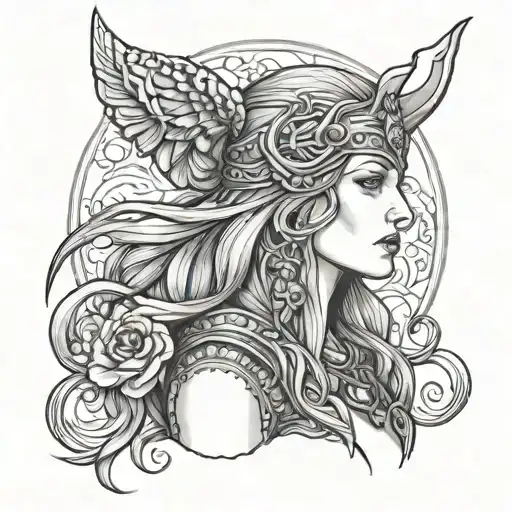 Freya Norse Goddes Wearing