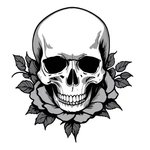 Skull And Rose