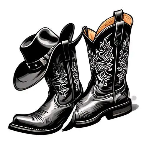 Cowboy Boot And Hat