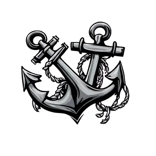 Dual Band With Anchor In Middle