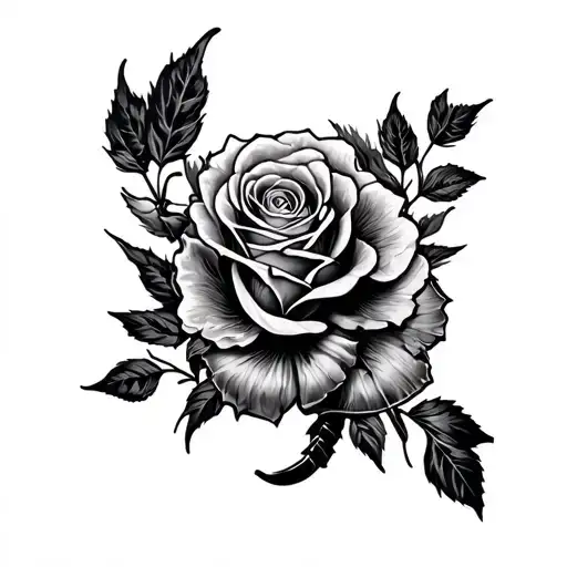 Scorpio Inspired Sleeve With Roses