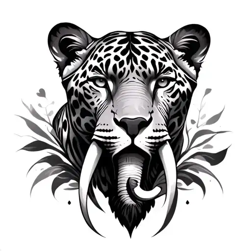 Jaguar And Elephant Head