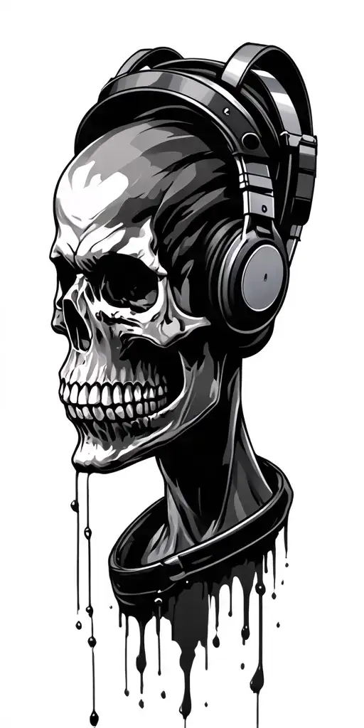 Skull With Headphones